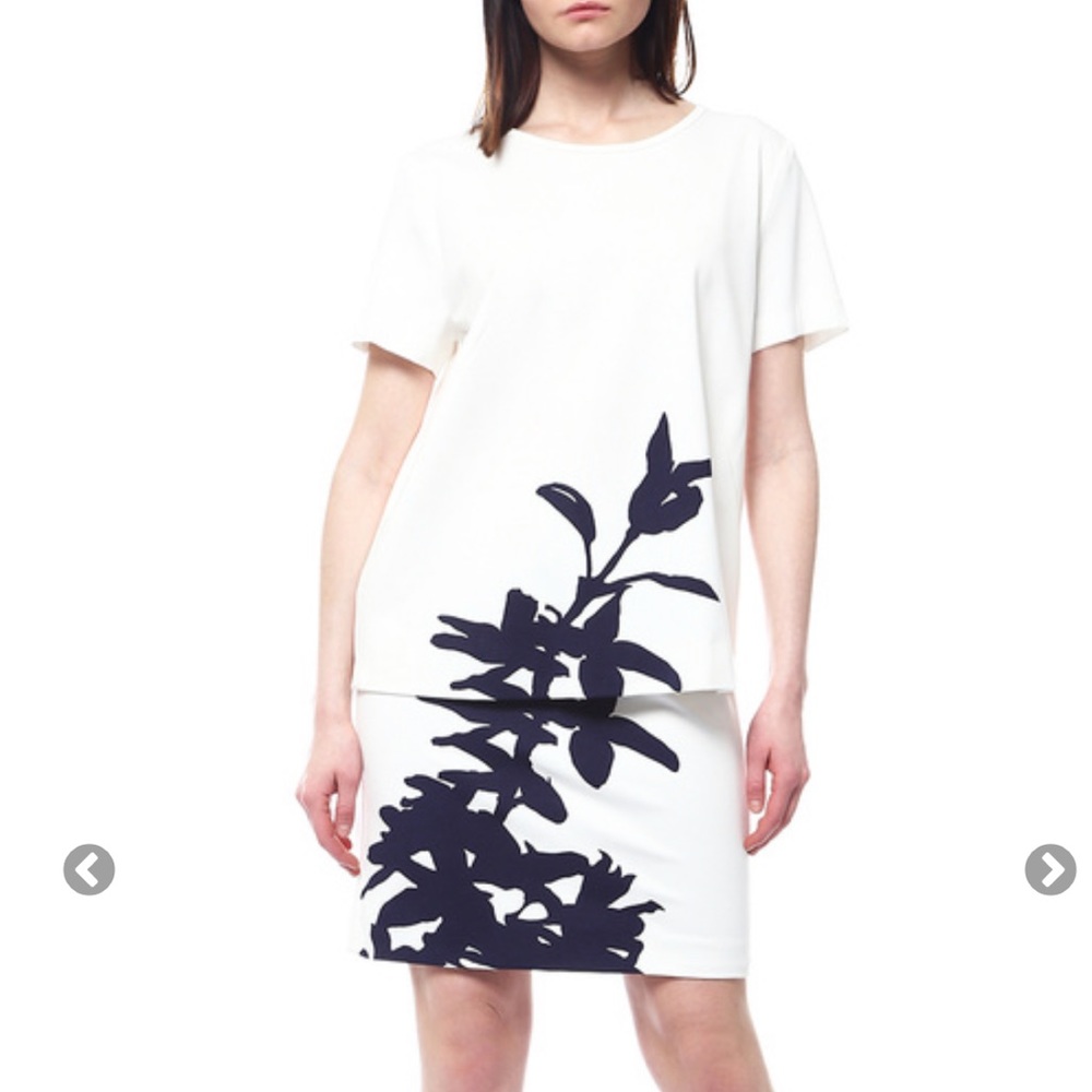 Classy Marc Cain skirt set, new with tags. Just in time for your spring vibes.